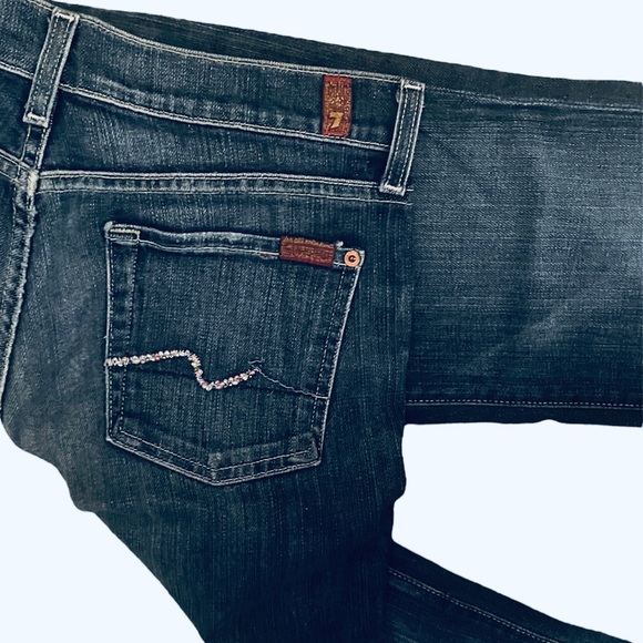 7 For All Mankind Sz:29 Swarovski Pockets/Boot Cut - Picture 3 of 9